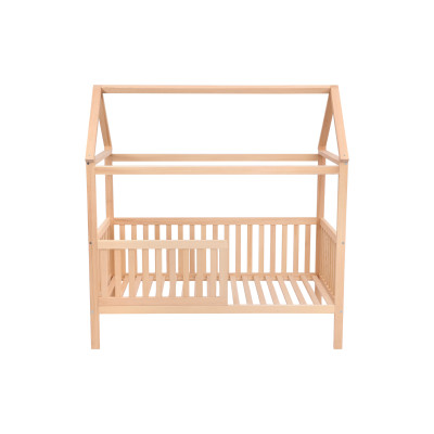 Affetto Ξύλινο Κρεβάτι Montessori Σπιτάκι – Φυσικό Ξύλο | 80x160cm - KMB312