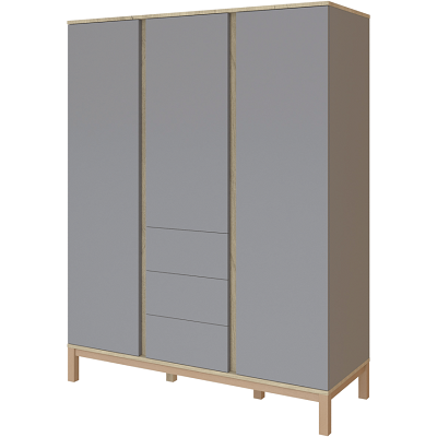  Faktum Loop Grey – Oak Ντουλάπα 3φυλλη 147 x 58 x 192 cm