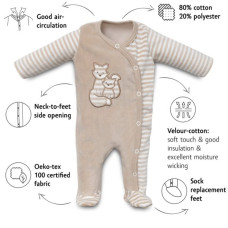 Kenguru Gold – Long-sleeved side-snap sleepsuit “fox” 62 – 1064 Kenguru Gold – Long-sleeved side-snap sleepsuit “fox” 62 – 1064