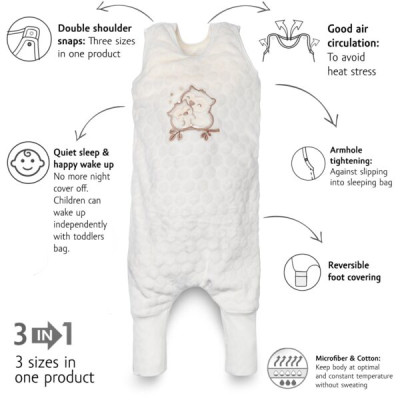 Kenguru Gold – Toddler Sleeping bag TOG 2 “Popcorn-owl“ 2-4 y – 2567