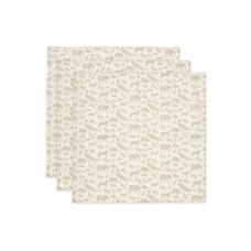 Cloth Muslin 70x70cm Animals Olive Green (3pack)