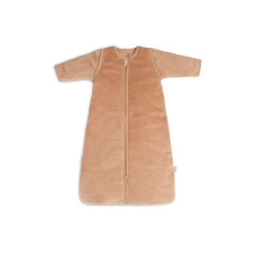 Baby Sleeping Bag with Removable Sleeves - Velvet – Biscuit / 70cm