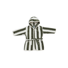 Bathrobe - Stripe Terry - GOTS – Leaf Green / 3-4 Years Bathrobe - Stripe Terry - GOTS – Leaf Green / 3-4 Years