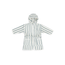 Bathrobe - Stripe Terry - GOTS – Sea Green / 3-4 Years