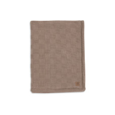 Blanket - Box Knit - Velvet - GOTS – Milky Coffee / 100x150 cm