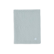 Blanket Cot Muslin Jacquard - GOTS – Sea Green / 75x100 cm