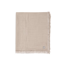 Blanket - Fringe - GOTS – Olive Green / 120x120 cm