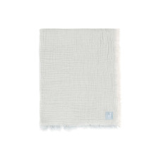 Blanket - Muslin Fringe Stripe - GOTS – Sea Green / 75x100 cm