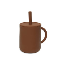 Drinking Cup with Straw - Silicone – Caramel / One Size