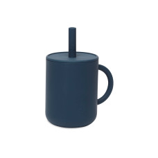 Drinking Cup with Straw - Silicone – Jeans Blue / One Size