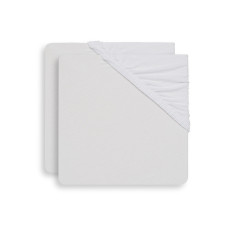 Fitted Sheet - Jersey - 2-Pack – White / 40/50x80/90 cm