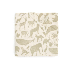 Fitted Sheet - Jersey - Animals – Olive Green / 40/50x80/90 cm