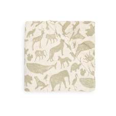 Fitted Sheet - Jersey - Animals – Olive Green / 70x140 cm