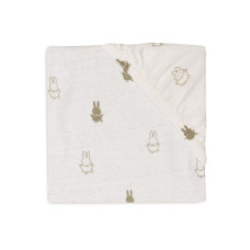 Fitted Sheet - Jersey - Happy Miffy – Olive Green / 40/50x80/90 cm