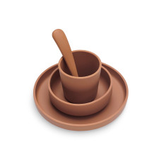 Kids Dinnerset 4-pieces – Caramel / One Size
