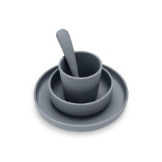 Kids Dinnerset 4-pieces – Storm Grey / One Size