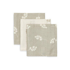 Mouth Cloth Muslin 31x31cm - Twig - 3 Pack – Olive Green / One Size