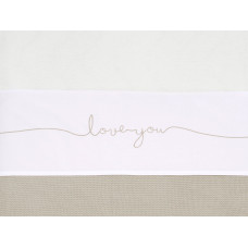 Sheet - Love You – Nougat / 75x100 cm