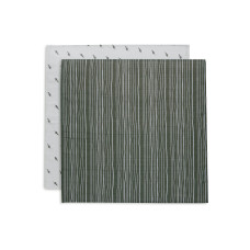 Swaddle Muslin 70x70cm - Stripe & Olive GOTS - 2 Pack – Leaf Green / 70x70 cm Swaddle Muslin 70x70cm - Stripe & Olive GOTS - 2 Pack – Leaf Green / 70x70 cm